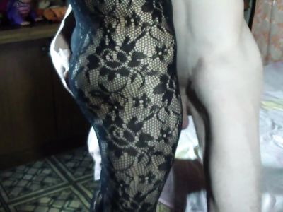 Дал на рот жене в эротическом наряде и оттрахал ее в глубокое влагалище